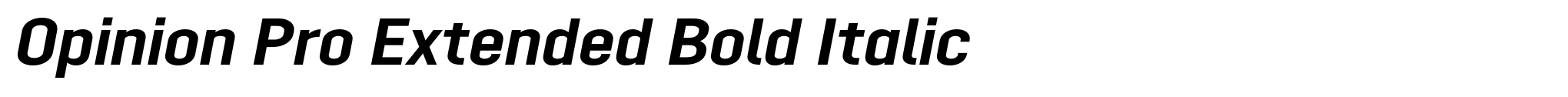 Opinion Pro Extended Bold Italic image